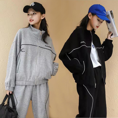女童运动套装春秋2025夹克棒球服