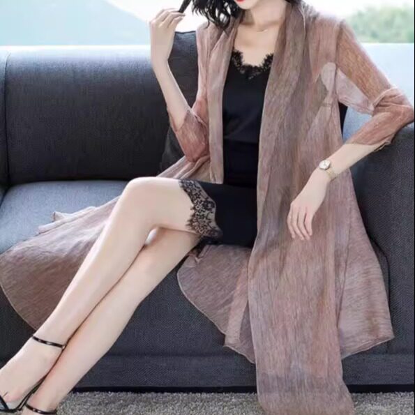 外搭防晒衣女中长款外搭空调衫