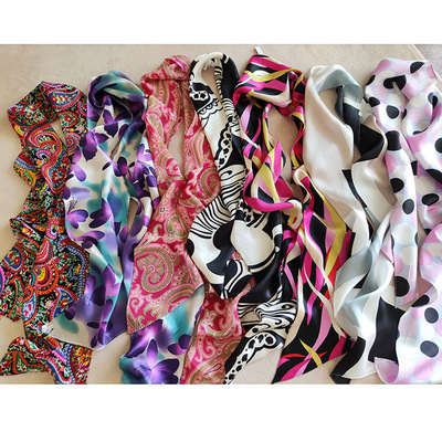 桑蚕丝长款百搭气质装饰领巾飘带