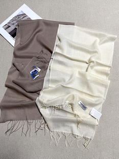 保暖护颈围脖薄款 围巾纯色百搭流苏男女款 秋冬羊绒长款 尾货微瑕