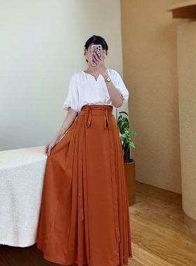 （桔子诗人）百搭白色短款上衣中式汉服元素改良夏季日常通勤衬衫