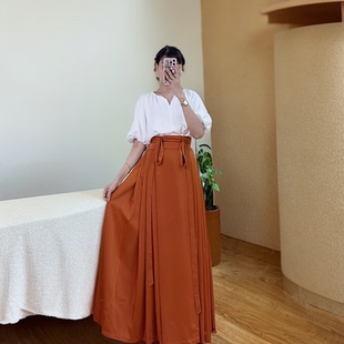 (桔子诗人)百搭白色短款上衣中式汉服元素改良夏季日常通勤衬衫