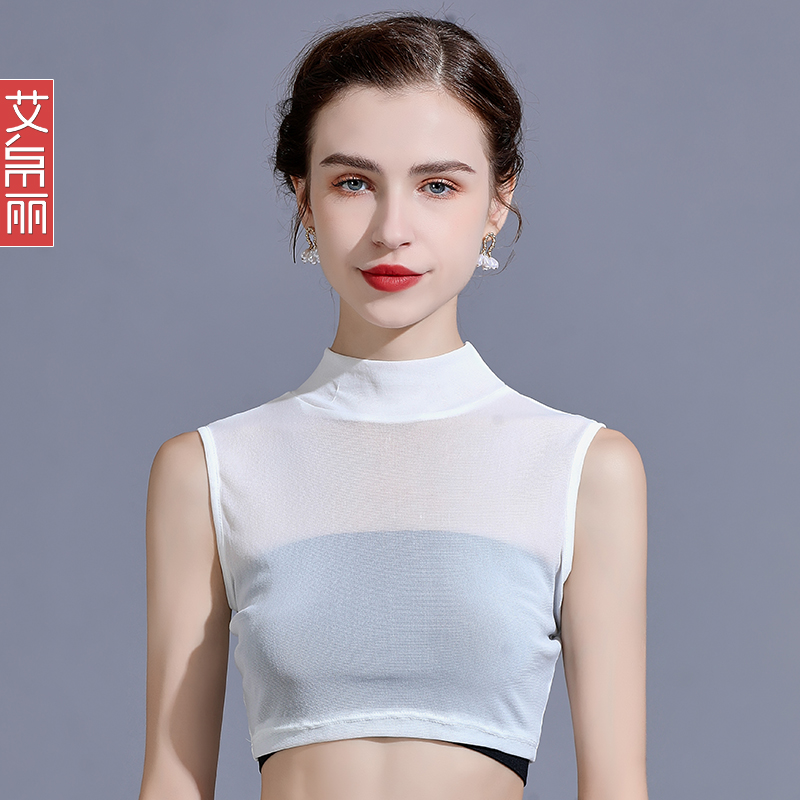 网纱半高领假领子蕾丝立领内搭