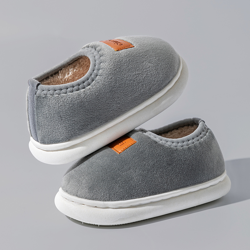 儿童棉拖鞋男童冬季室内家居女孩宝宝包跟防滑软底女童毛拖鞋棉鞋