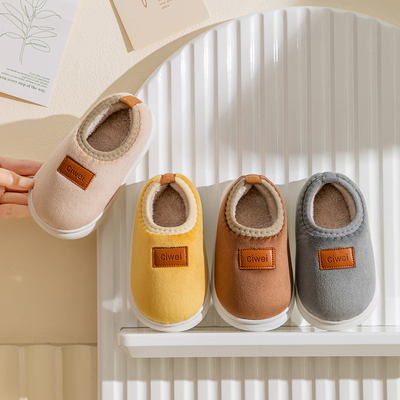 儿童棉拖鞋男童秋冬季室内家居2025新款女孩宝宝包跟防滑女童棉鞋