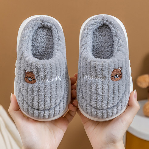 儿童棉拖鞋男女童秋冬季居家室内