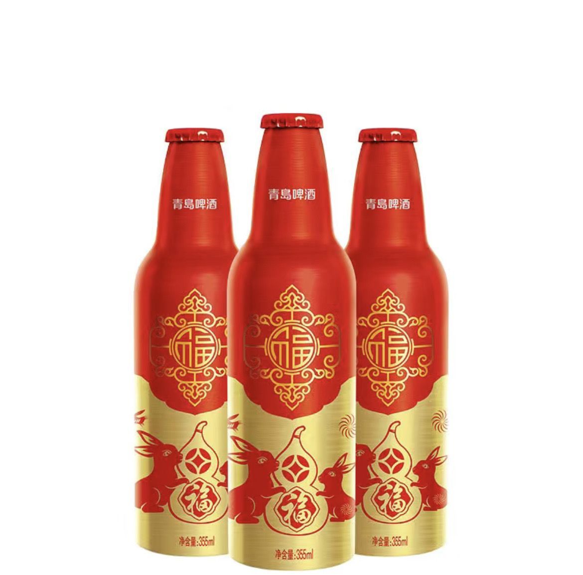 临期清仓特价青岛啤酒鸿运当头铝瓶355ml一厂瓶装小棕金瓶258ml