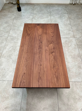 三拼北美黑胡桃大板 全方 151*82*4餐桌办公桌书桌岛台