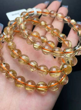 天然 钛晶 单圈手链 约10毫米左右 diy配饰简约百搭礼物