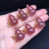 葫芦 天然 草莓晶 吊坠红绿草莓晶配饰葫芦平安扣五角星小挂坠