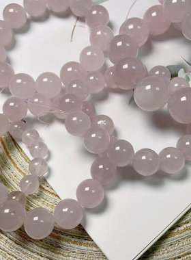 天然粉水晶单圈手链  约10~18毫米 diy配饰简约百搭礼物