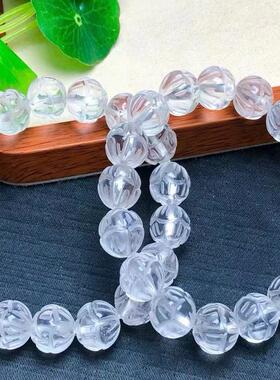 天然白水晶刻面手链单圈