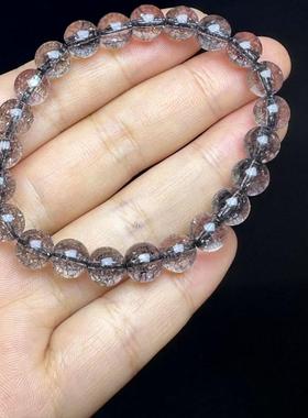 黑 爆花晶 单圈手链 黑爆花diy配饰简约百搭礼物