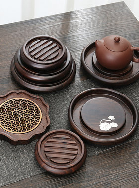 壶承黑檀木电木茶托紫砂壶底托