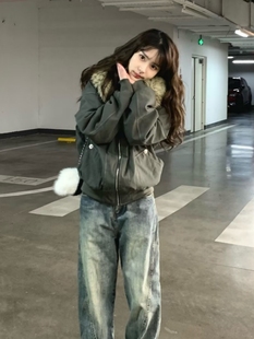 棉衣美式 加绒工装 情侣座山雕棉袄超好看厚外套 新款 棉服女2025冬季