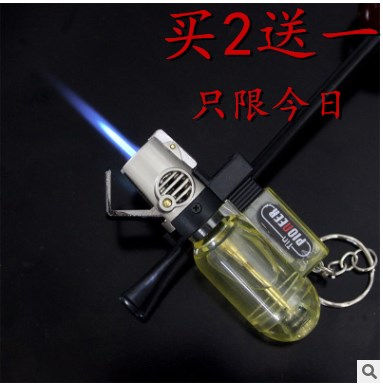 创意小型直冲防风大容量气体充气焊接气喷机男女打火机塑料打火机