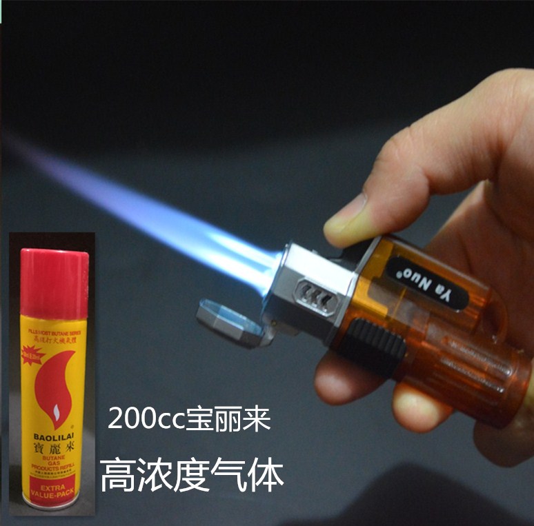防风充气打火机三头高温充气防风雪茄打喷枪焊枪户外野营烧烤