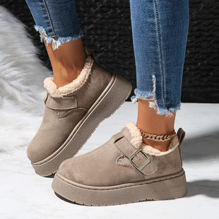 全包棉鞋带钻冬季保暖家居加绒防雨靴重回童年雪地靴加厚防滑