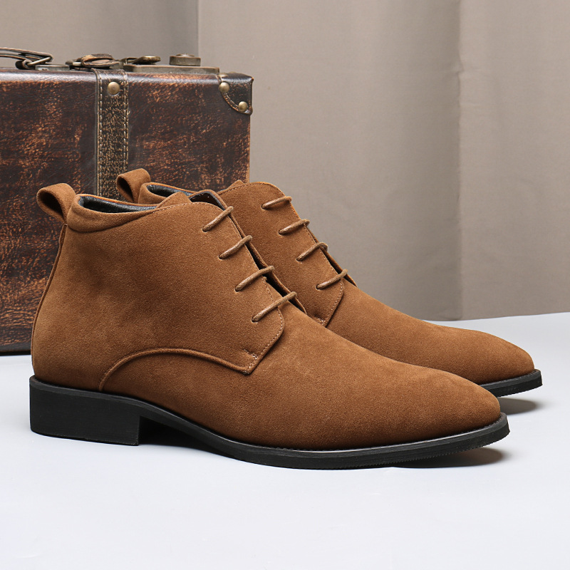 Chelsea Boots 25880 切尔西男靴英伦复古系带尖头马丁靴大码代发