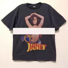 Small Neckline Janet Jackson Put Me on a Planet Retro Trendy Short-Sleeved T-Shirt with Screen Print