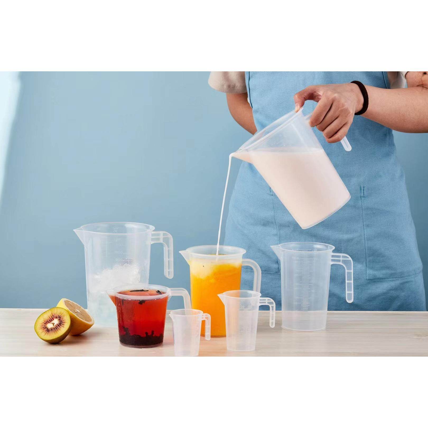 全新PP塑料量杯带精准刻度50ml100ml250ml2500烘焙小量杯奶茶店