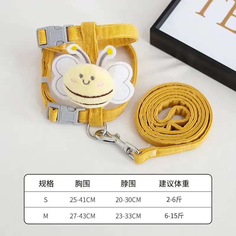 热销猫咪牵引绳遛猫防挣脱外出宠物狗狗溜小猫工字可爱胸背带