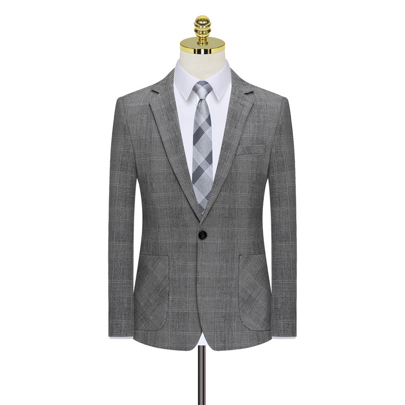 新款千鸟格西装套装三件套帅气礼服修身假模图西服8011-P300,男装西服套装,星座1012