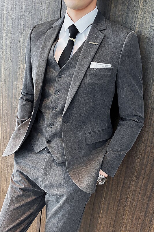 秋冬新款西服男套装三件套商务休闲西装礼服SJT831-P230,男装西服套装,星座1012