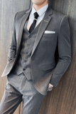 秋冬新款西服男套装三件套商务休闲西装礼服SJT831-P230，男装西服套装，星座1012