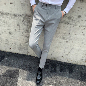 秋冬新款英伦男士西装裤韩版修身潮流纯色K803-P75，男装西服套装，星座1012