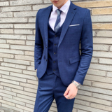 秋冬新格子西服套装男士韩版三件套新郎结婚礼服SJT811-P280，男装西服套装，星座1012