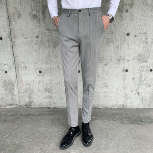 四季款条纹西裤男长裤西服裤子休闲百搭抗皱1012图片