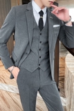 英伦修身西装男套装三件套商务职业帅气新郎结婚礼服SJT831，男装西服套装，星座1012