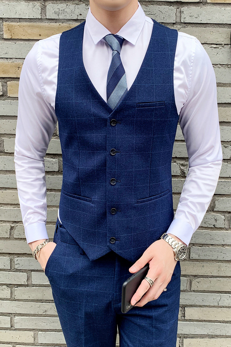 男士马甲新郎结婚西服职业韩版修身马夹伴郎团礼服1012-M811-P60,男装西服,星座1012
