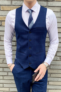 男士马甲新郎结婚西服职业韩版修身马夹伴郎团礼服 1012-M811-P60图片