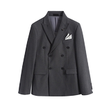 双排扣西服套装男西装三件套新郎结婚正装商务休闲SJT806-P245，男装西服套装，星座1012
