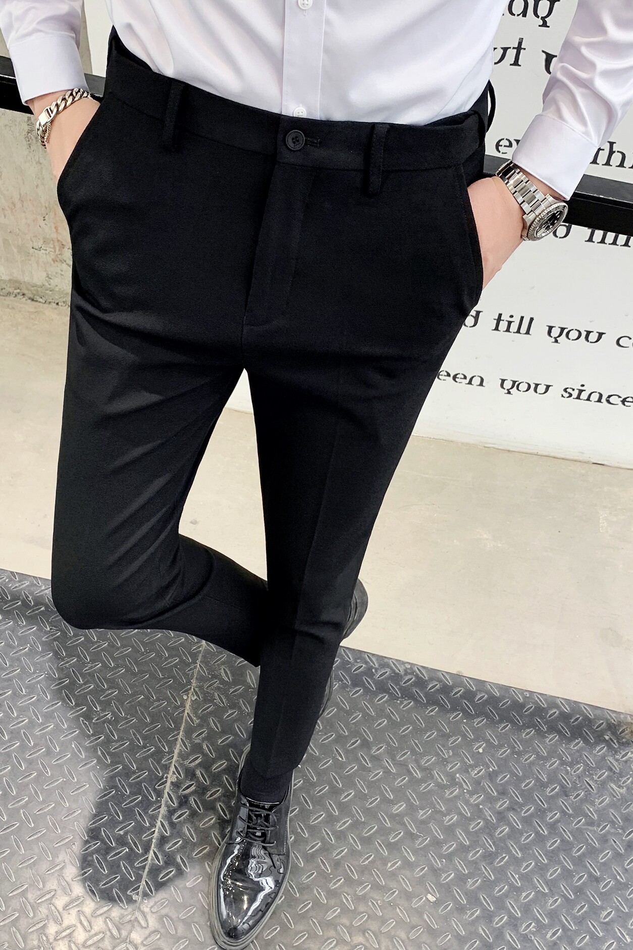 英伦休闲西裤男修身小脚西服长裤潮流西装裤K805-P60,男装西服套装,星座1012