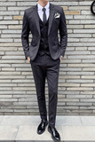 秋冬新款条纹西装套装男士修身西服职业装结婚礼服SJT809-P280，男装西服套装，星座1012