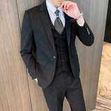 秋冬新款男士英伦西服套装男三件套修身帅气礼服SJT820-P260，男装西服套装，星座1012