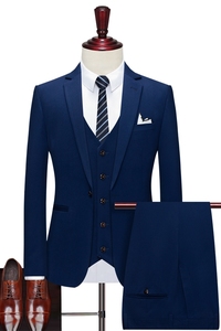 秋男士西服套装韩版修身休闲西装三件套商务正装结婚SJT836-P260图片