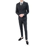 冬季双排扣修身西服套装男士西服三件套礼服SJT826-P265，男装西服套装，星座1012