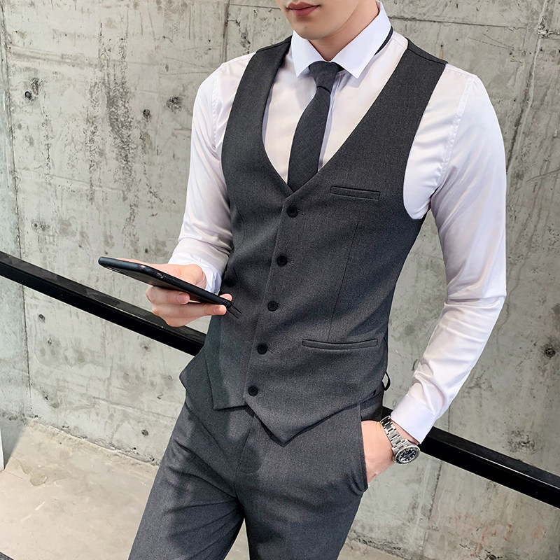 韩版修身西服马甲绅士休闲西装坎肩伴郎发型师套装1012-M805,男装背心/马甲,星座1012
