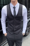 男士商务英伦条纹韩版修身西装马甲坎肩M809-P55，男装西服套装，星座1012