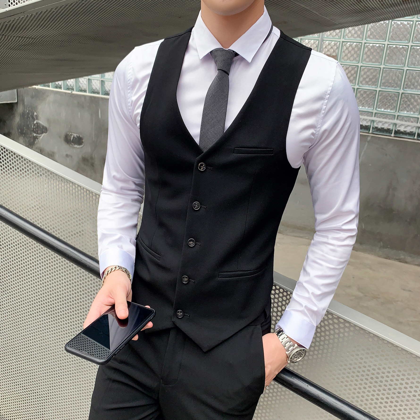 英伦修身男士马甲时尚韩版绅士马夹坎肩发型师工装潮M802,男装背心/马甲,星座1012