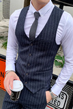 男士商务英伦条纹韩版修身西装马甲西服小坎肩1012-M809-P60，男装西服套装，星座1012