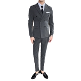 冬季双排扣修身西服套装男士西服三件套SJT832-P235，男装西服套装，星座1012