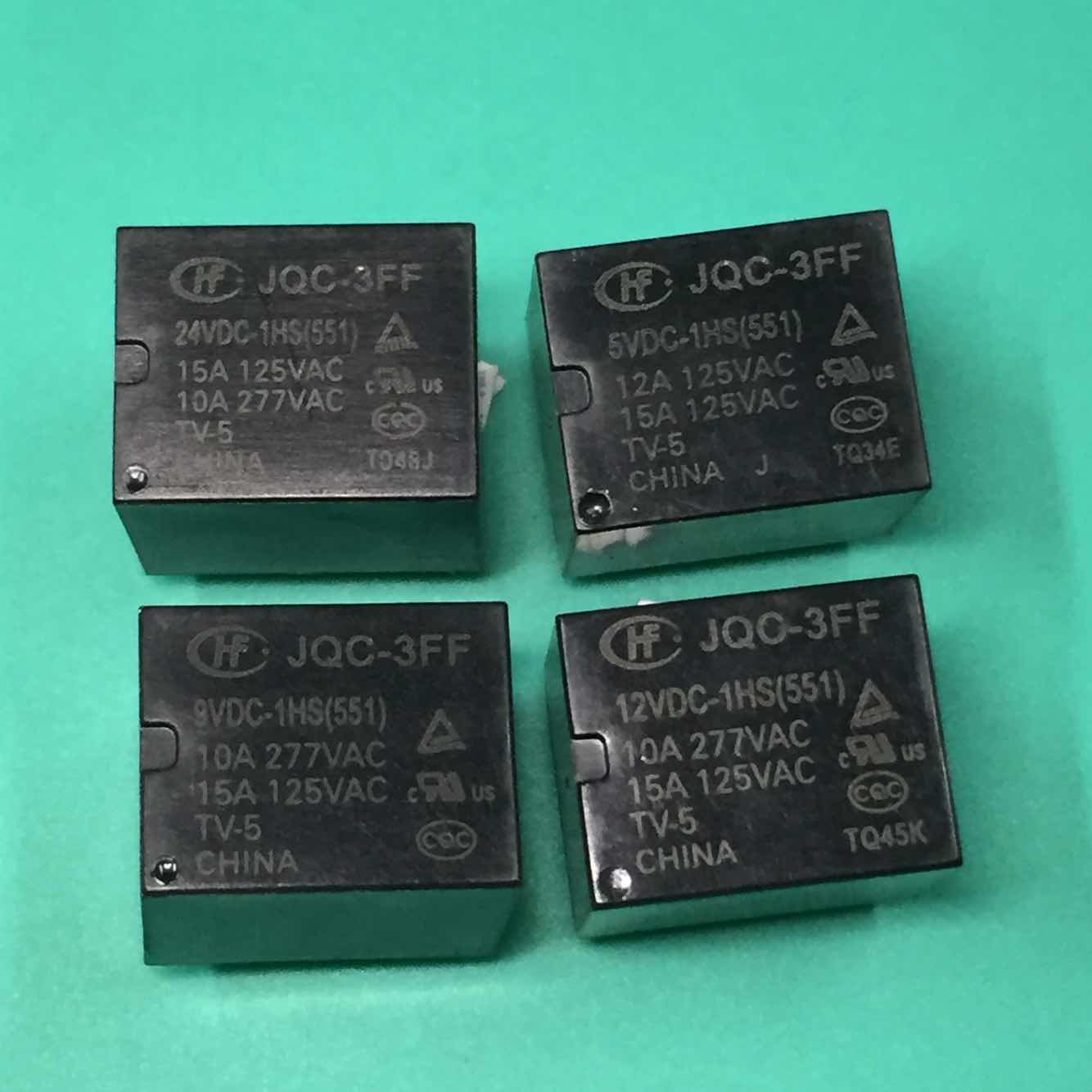 hf3ff宏发继电器jqc-3ff-012-1zs(551)触点15a 5脚一组转换t73
