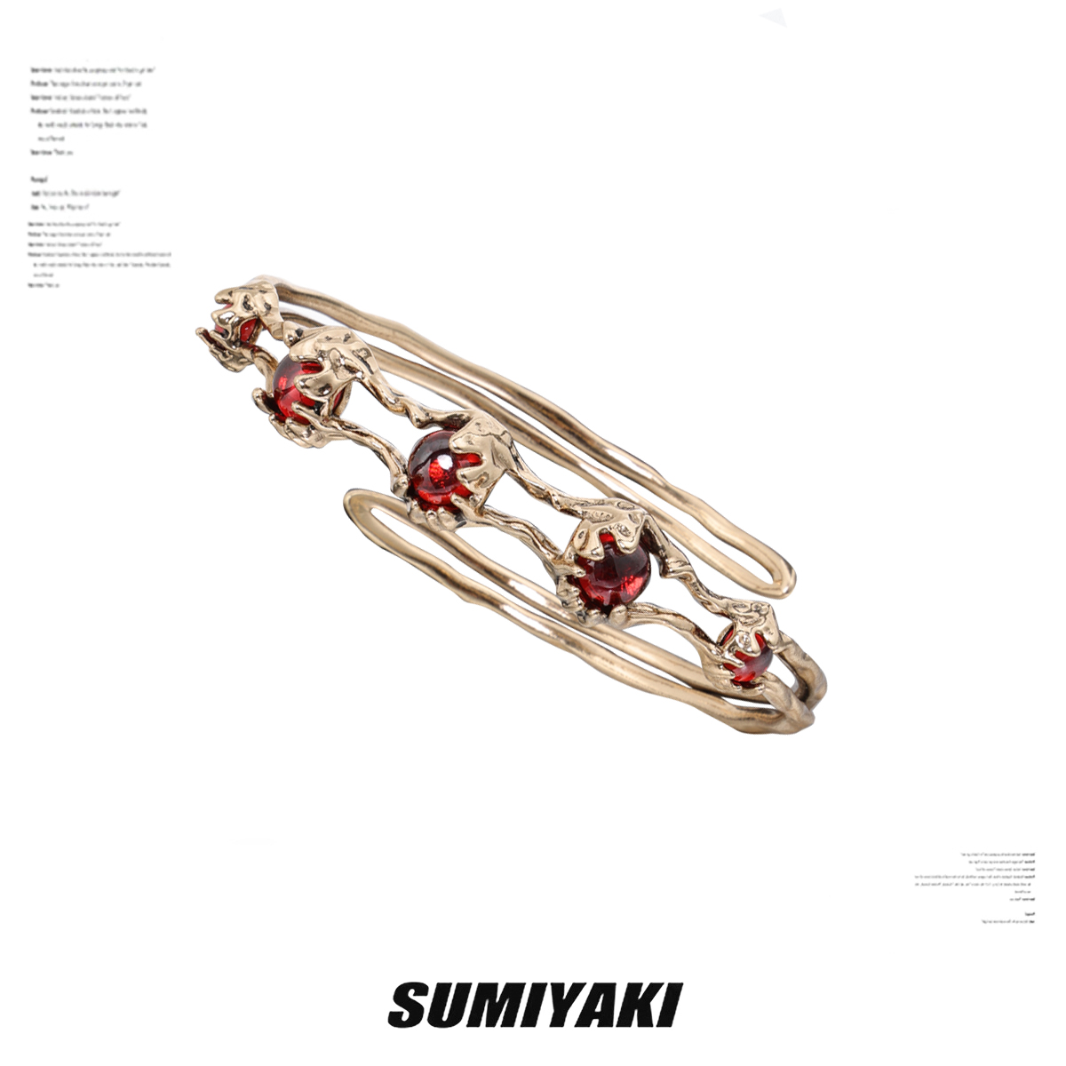 超A！SUMIYAKI 沙丘系列臂环 秋冬时髦感穿搭 修身手环 安可拉红
