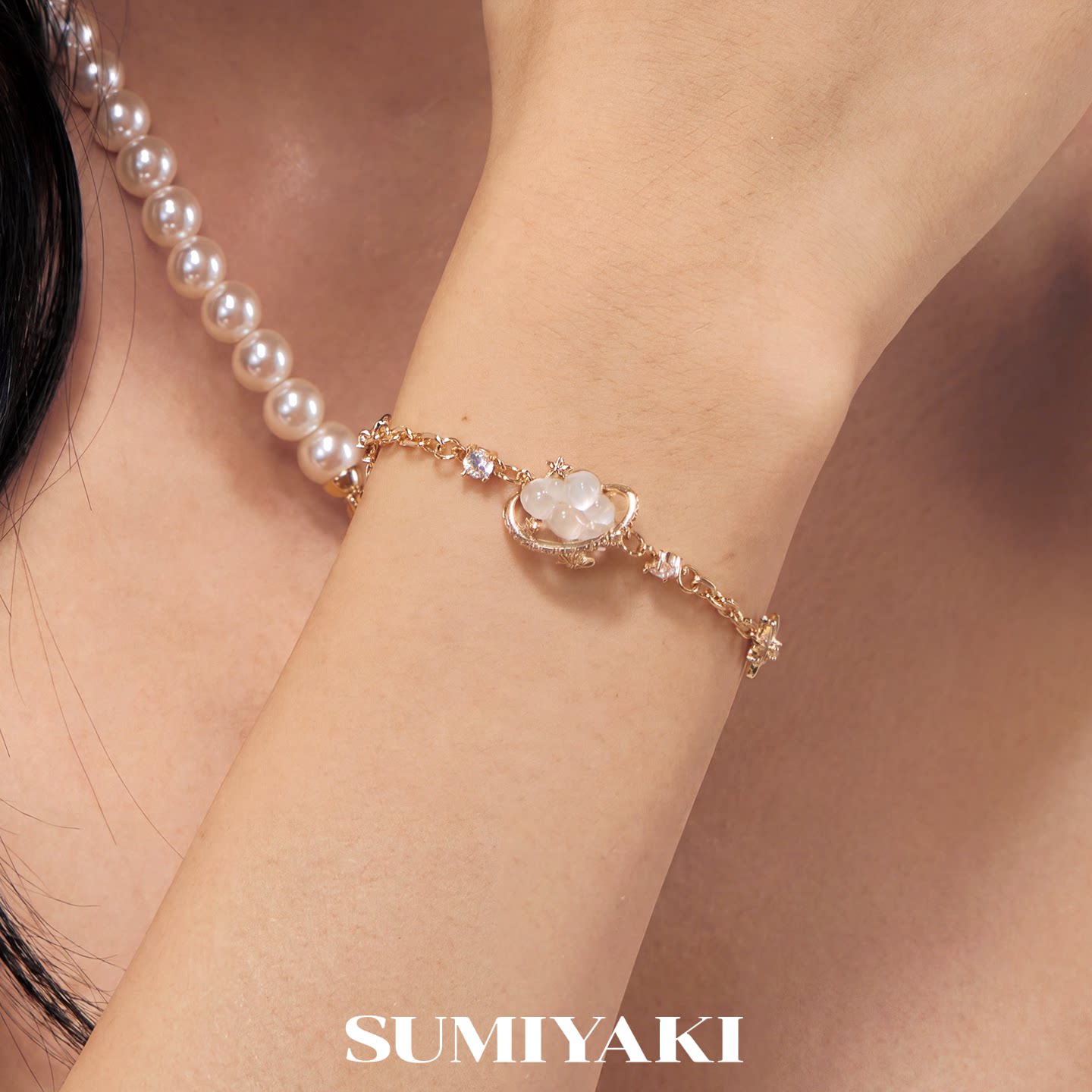 SUMIYAKI 云朵系列星星镶钻手链高级感气质配饰女款手饰小众设计图片