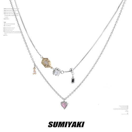 SUMIYAKI双层彩钻项链